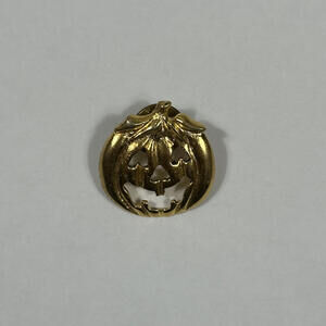 Vintage Gold Pumpkin Brooch Camco Fall‎ Halloween Jack O Lantern Pin
